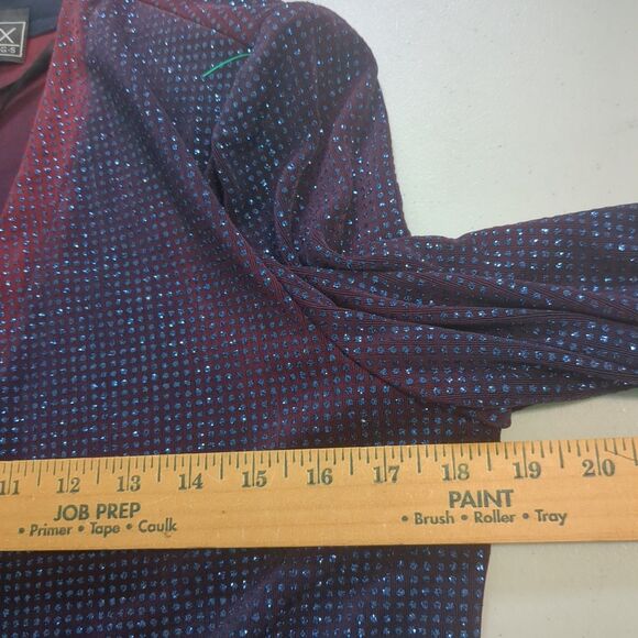 Alex Evenings purple Glitter Open Front Formal Cardigan Jacket 14 - Picture 3 of 5